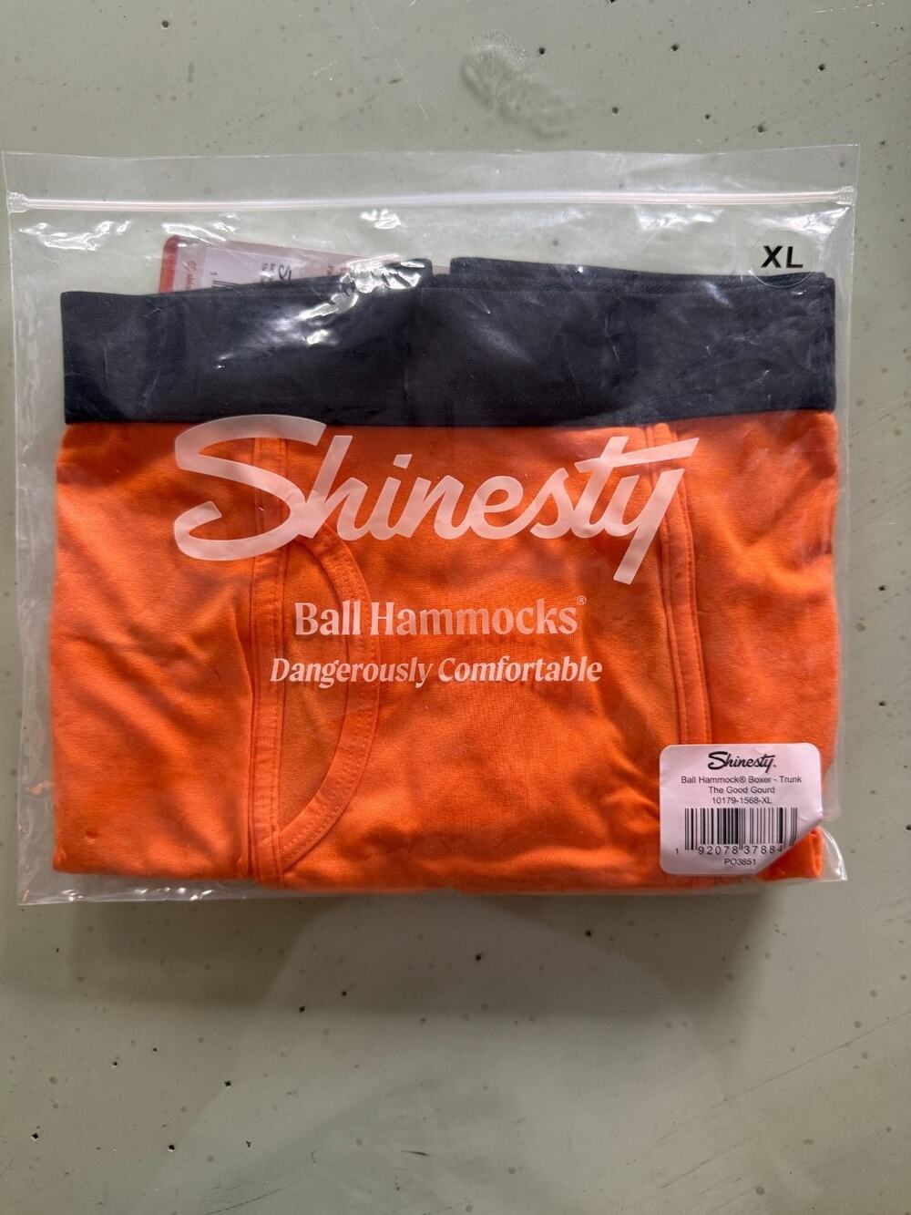 Shinesty Ball Hammock Boxer Trunk Mens XL Orange The Good Gourd Pouch Underwear